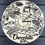 Концептуальний настінний годинник з дерева «Шоколад» - image-0